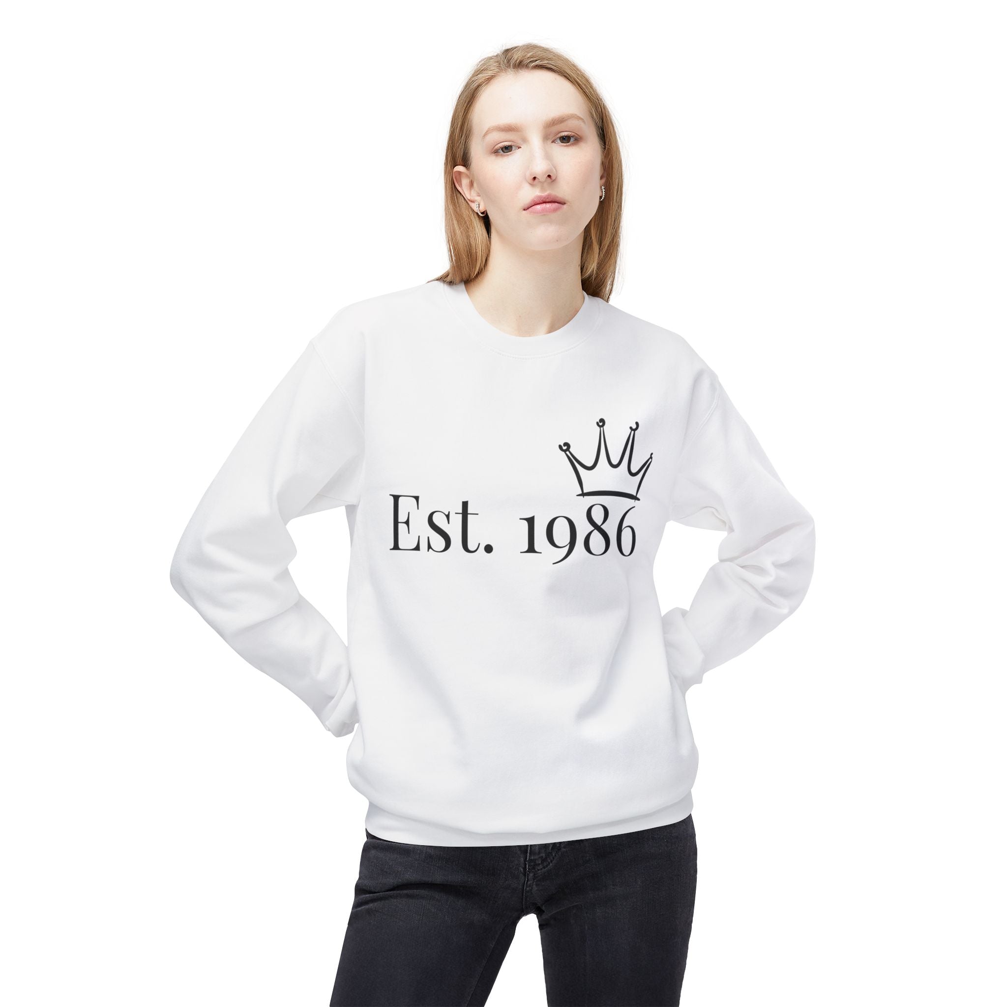 EST. 1986 Crewneck Sweatshirt ‚Äî Classic Vintage Year Fleece