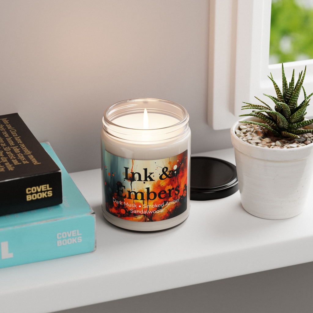 Dark Musk & Smoked Amber Soy Candle ‚Äî Sandalwood 9oz