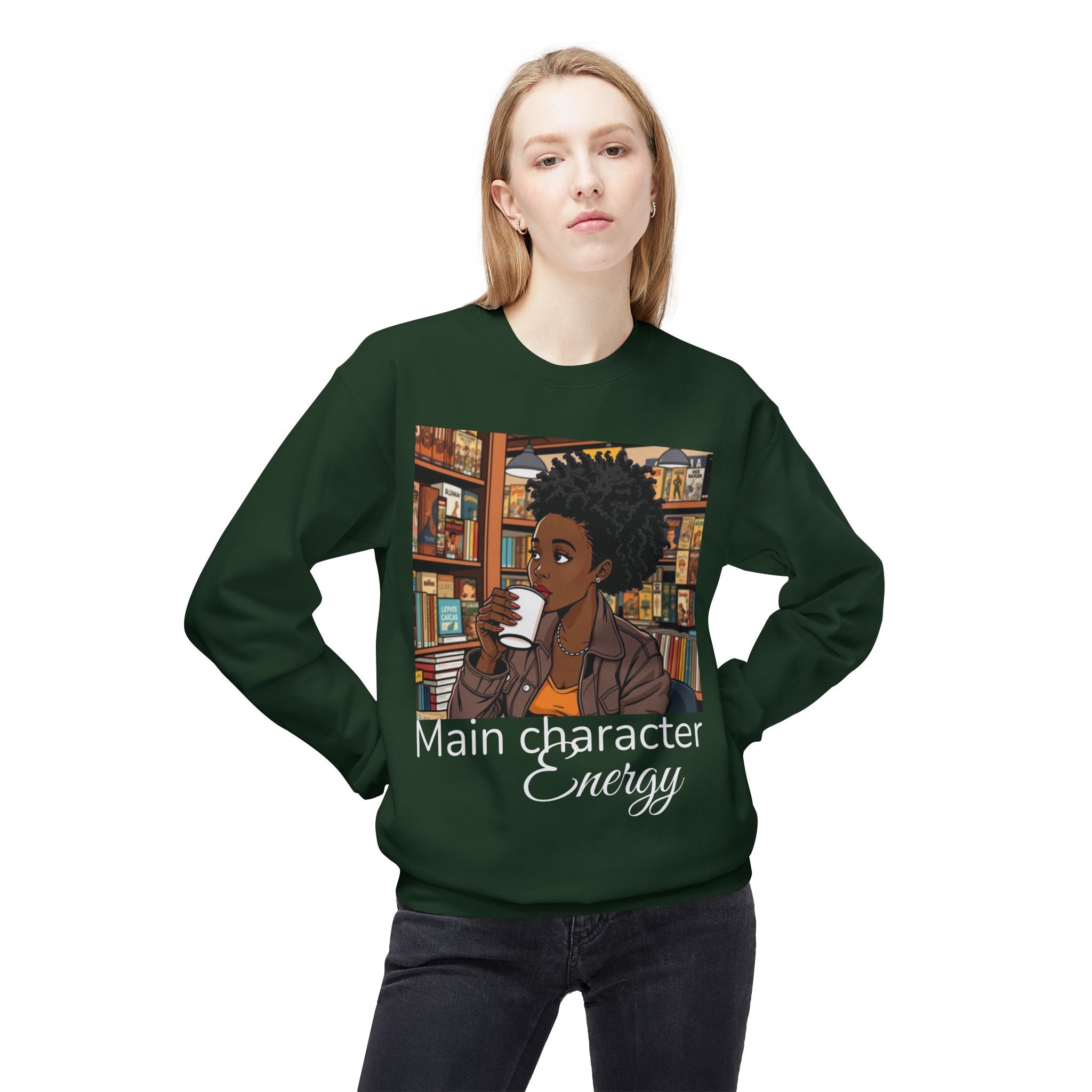 Cozy Illustrated Sweatshirt, Comfortable Crewneck for Book Lovers, Perfect Gift for Readers and Writers, Cute Cozy Wardrobe Essential, [...]
