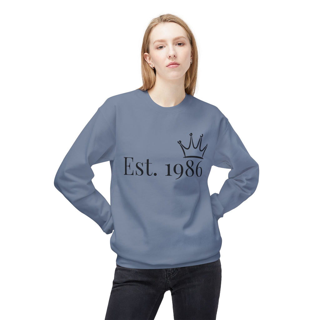 EST. 1986 Crewneck Sweatshirt ‚Äî Classic Vintage Year Fleece