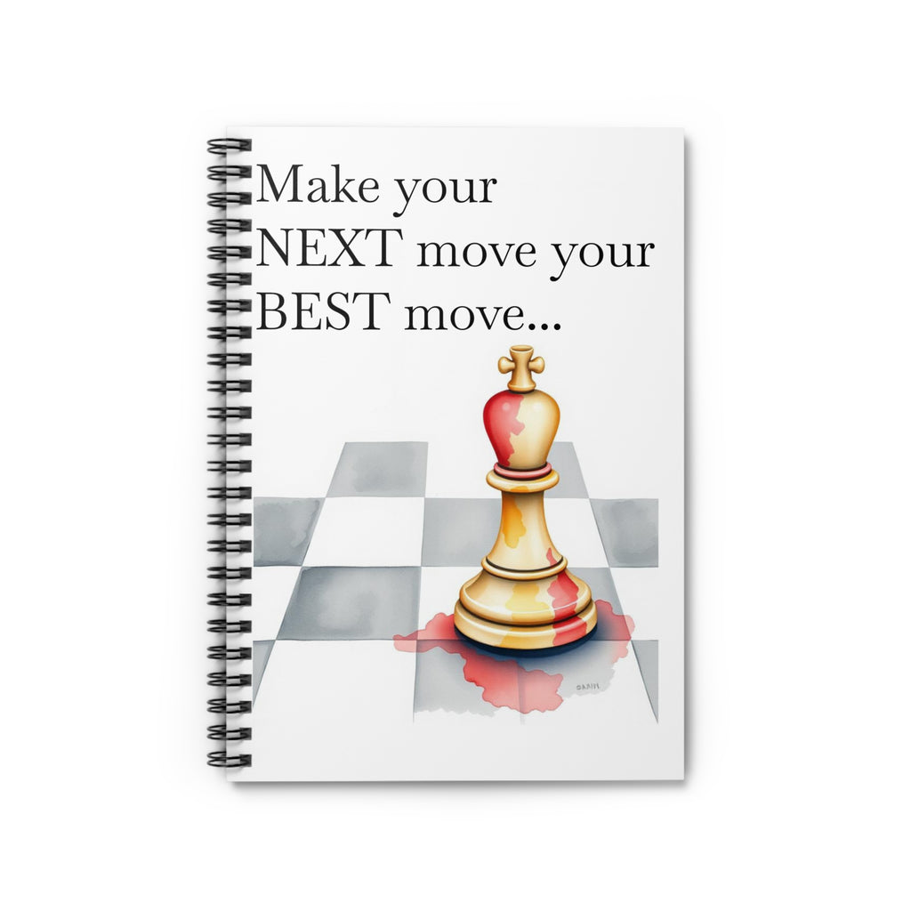 'Make Your NEXT Move Your BEST Move' Chess-Inspired Spiral Journal