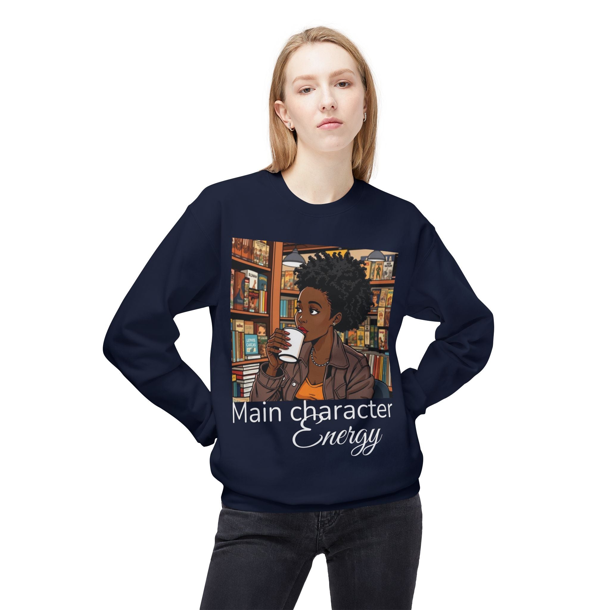 Cozy Illustrated Sweatshirt, Comfortable Crewneck for Book Lovers, Perfect Gift for Readers and Writers, Cute Cozy Wardrobe Essential, [...]