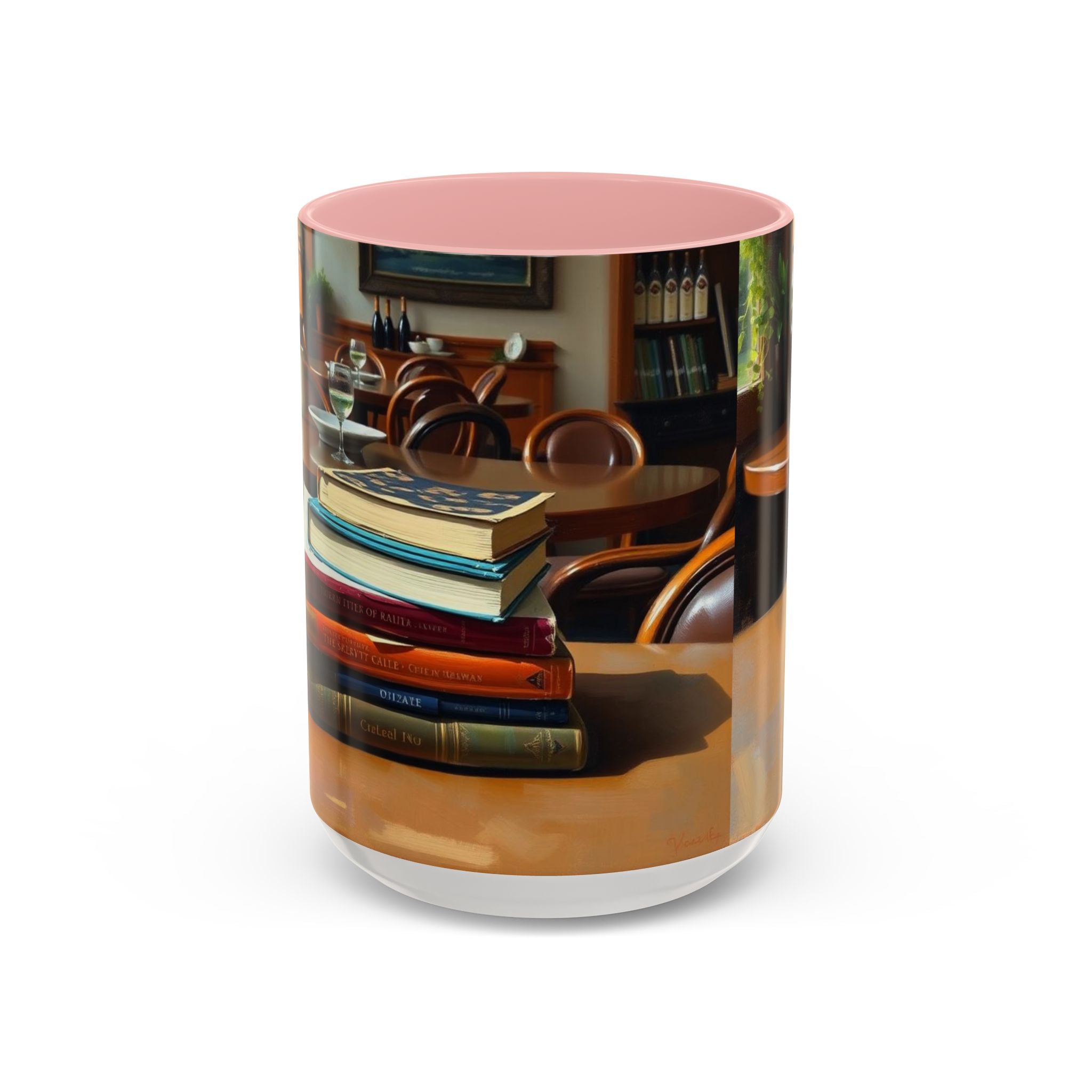 Cozy Bookish Accent Coffee Mug | Perfect for Reading Nooks, Home Offices, Gifts for Book Lovers, Literary Decor, Coffee Enthusiast