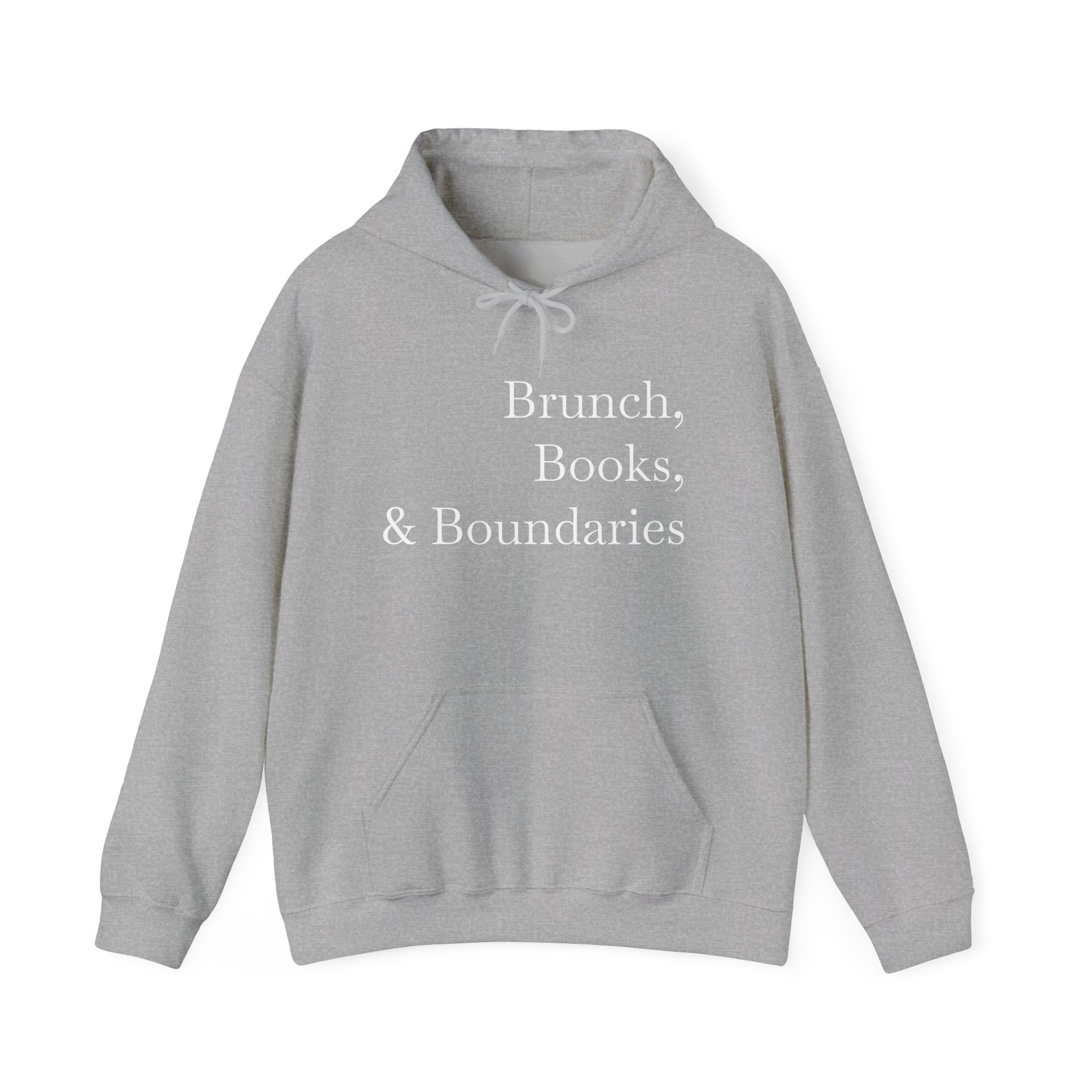 Brunch, Books & Boundaries Hoodie - Sweatshirt for Book Lovers
