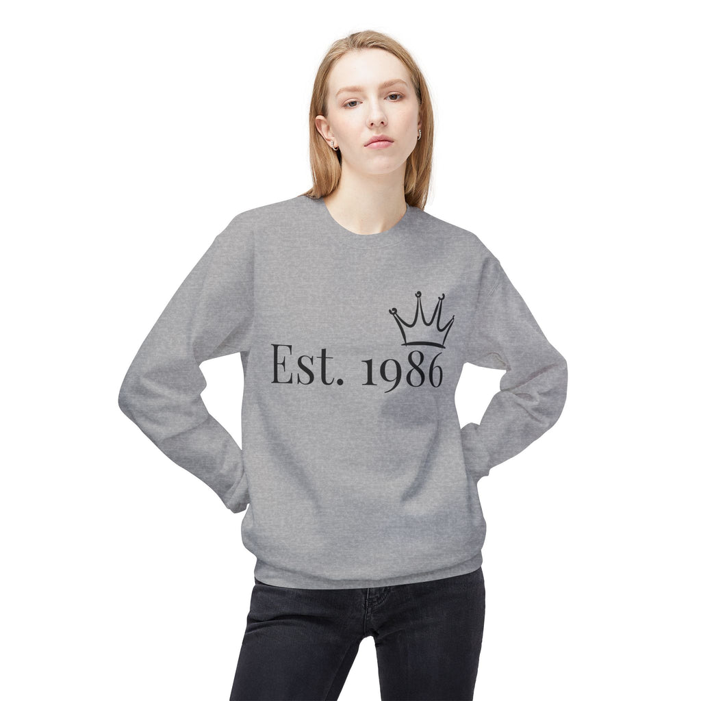 EST. 1986 Crewneck Sweatshirt ‚Äî Classic Vintage Year Fleece