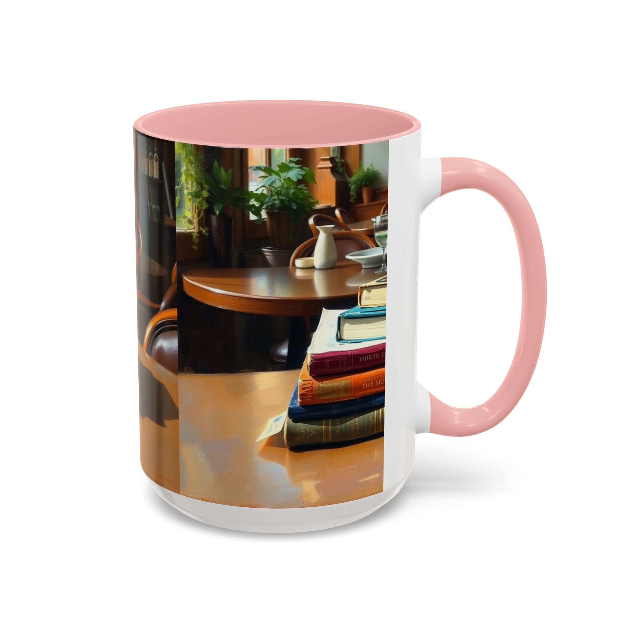 Cozy Bookish Accent Coffee Mug | Perfect for Reading Nooks, Home Offices, Gifts for Book Lovers, Literary Decor, Coffee Enthusiast