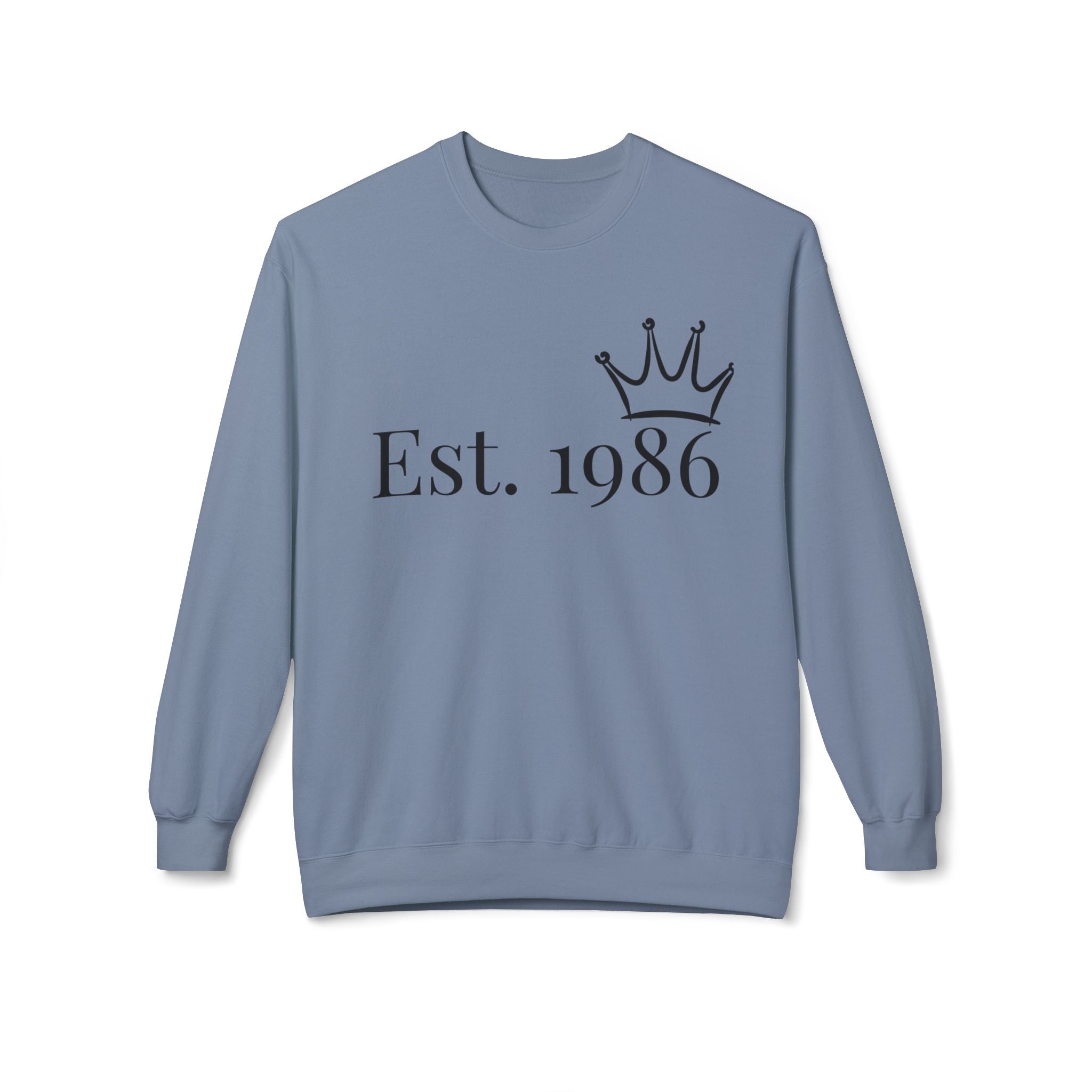 EST. 1986 Crewneck Sweatshirt ‚Äî Classic Vintage Year Fleece