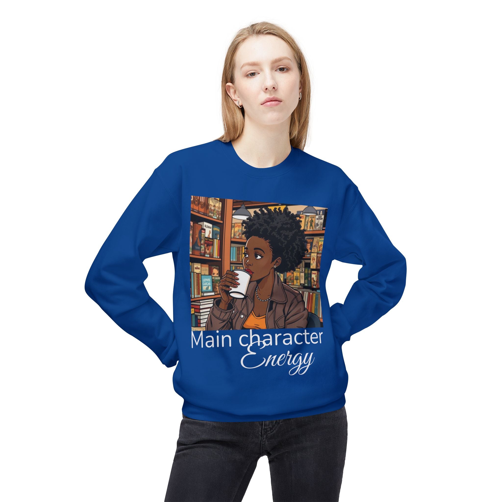 Cozy Illustrated Sweatshirt, Comfortable Crewneck for Book Lovers, Perfect Gift for Readers and Writers, Cute Cozy Wardrobe Essential, [...]