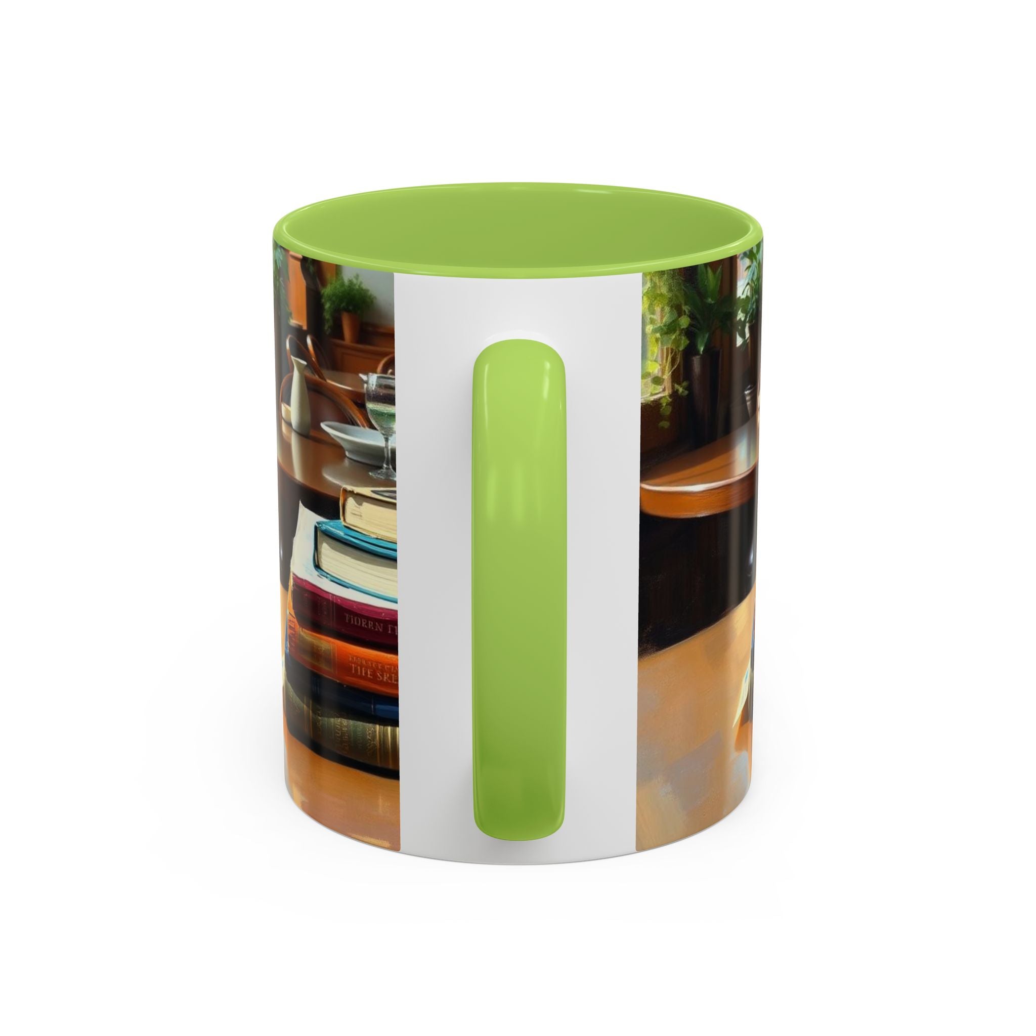 Cozy Bookish Accent Coffee Mug | Perfect for Reading Nooks, Home Offices, Gifts for Book Lovers, Literary Decor, Coffee Enthusiast