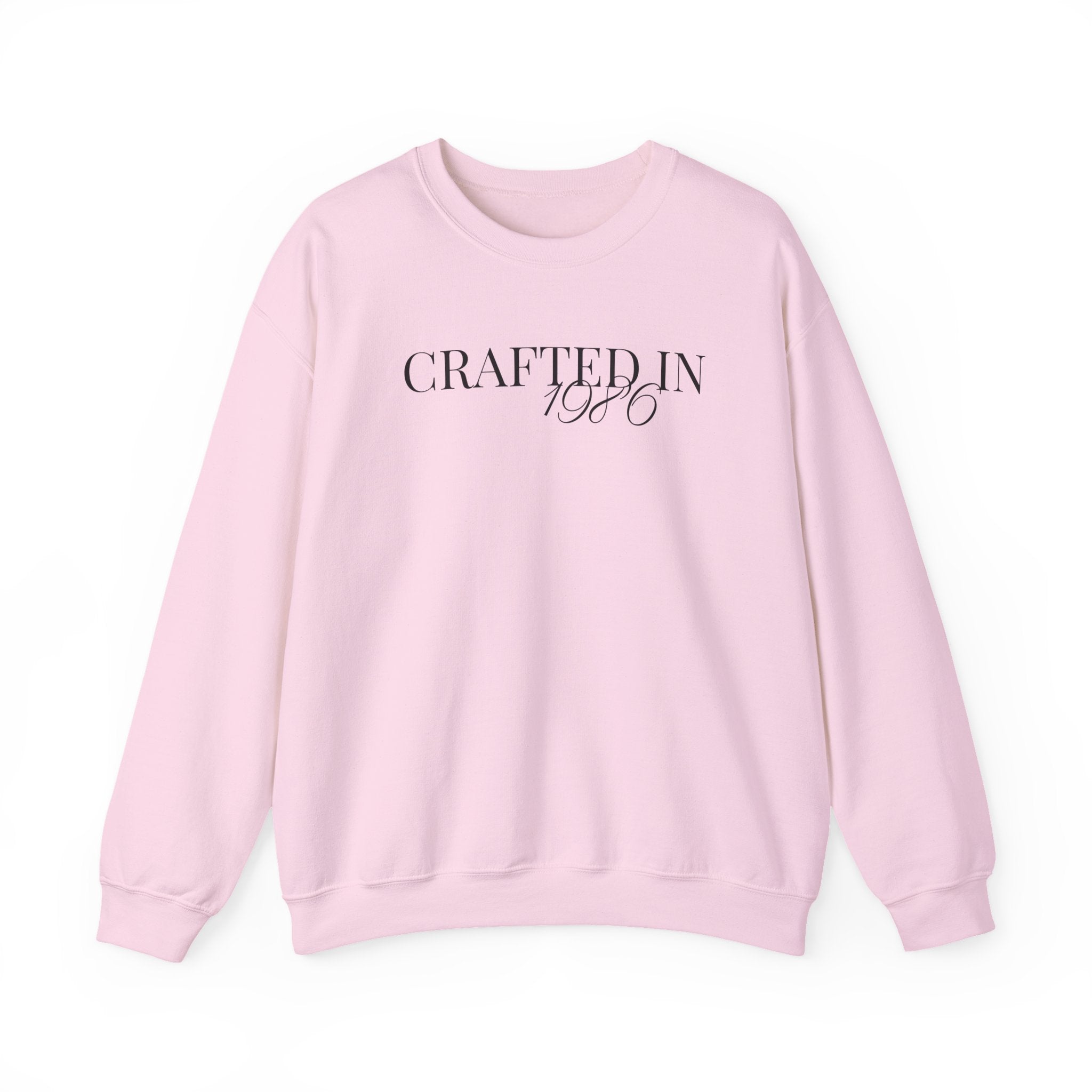 Crewneck Sweatshirt ‚ÄúCrafted in 1986‚Äù Minimalist Vintage Design