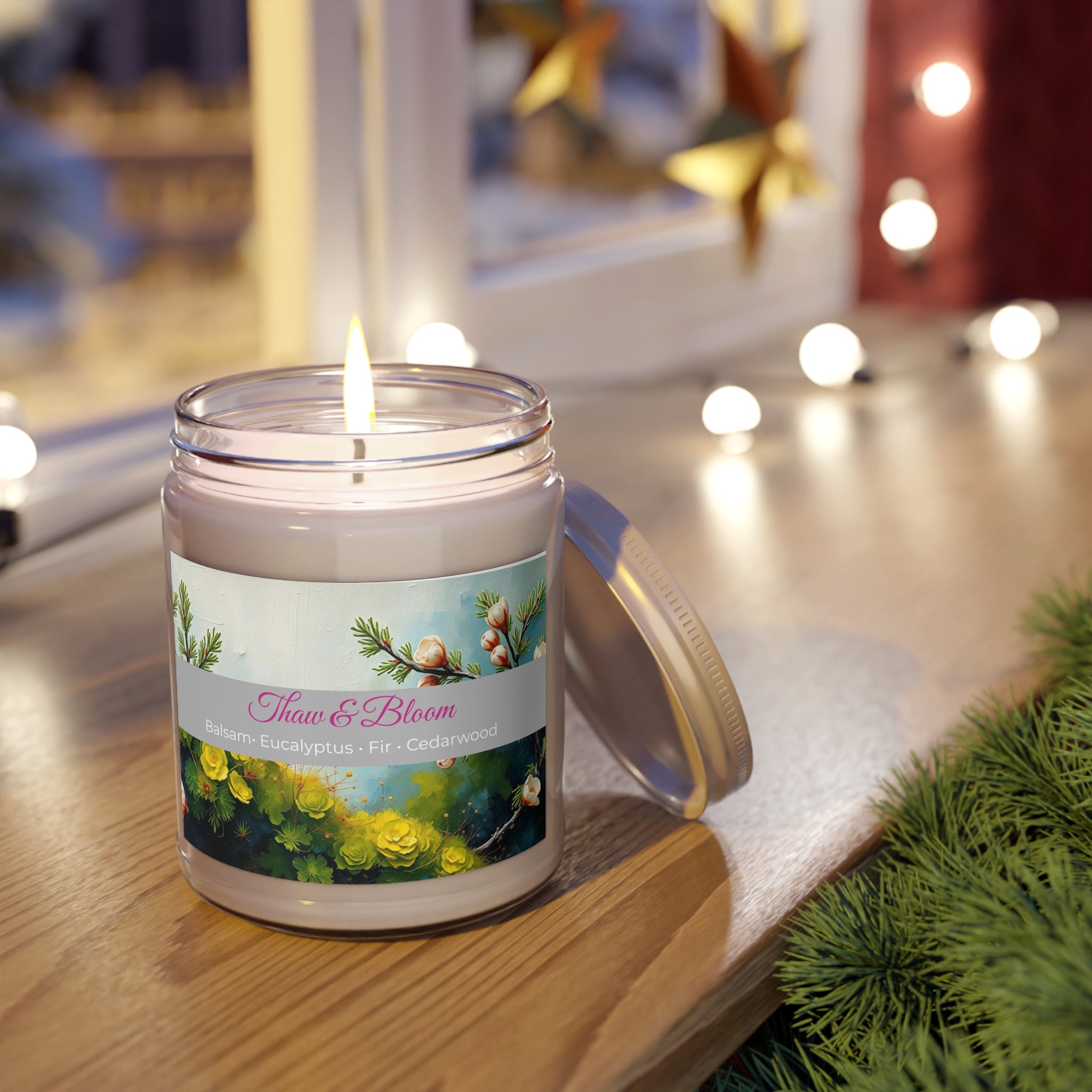 Thaw & Bloom Soy Candle ‚Äî Fir, Balsam & Cedarwood (9oz)