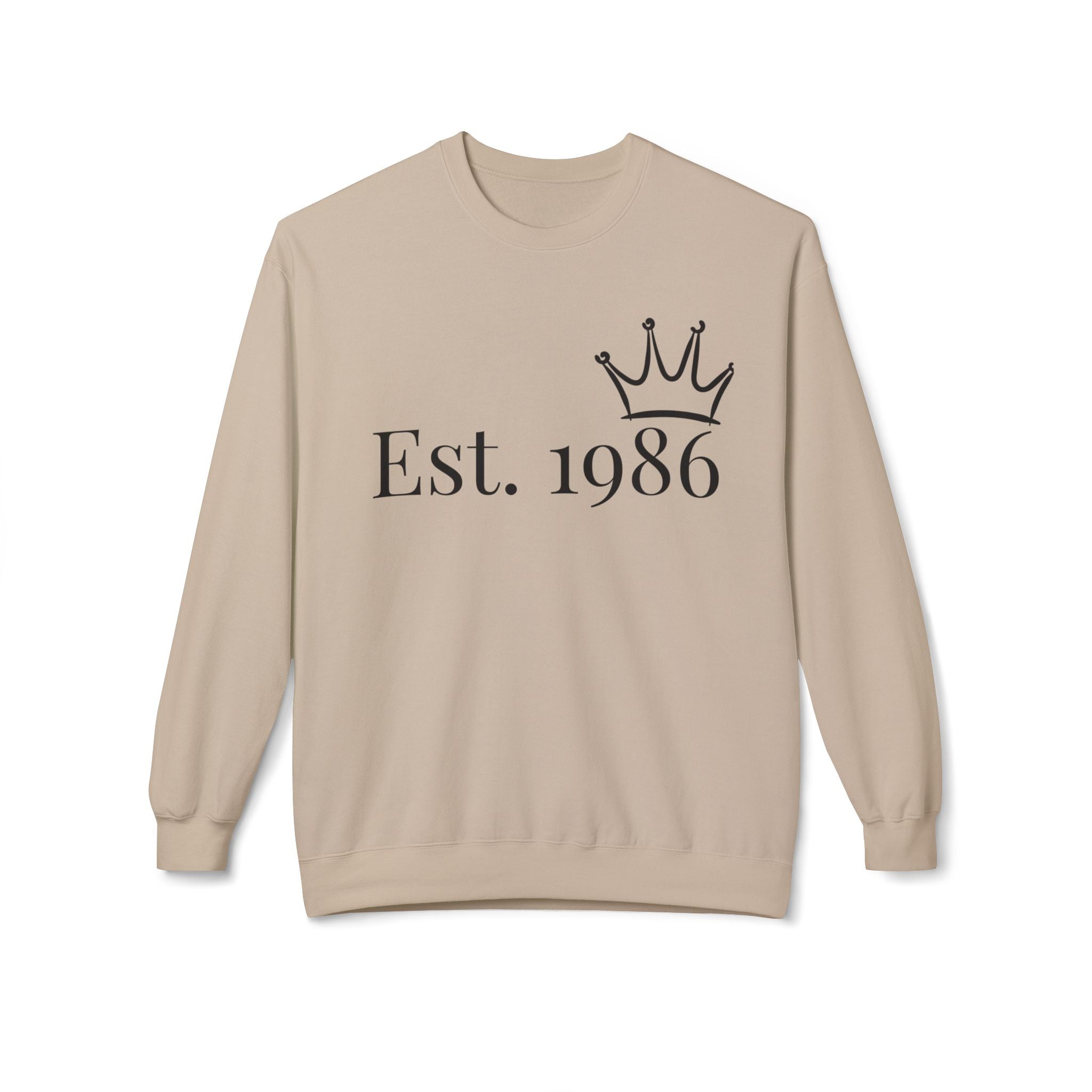 EST. 1986 Crewneck Sweatshirt ‚Äî Classic Vintage Year Fleece