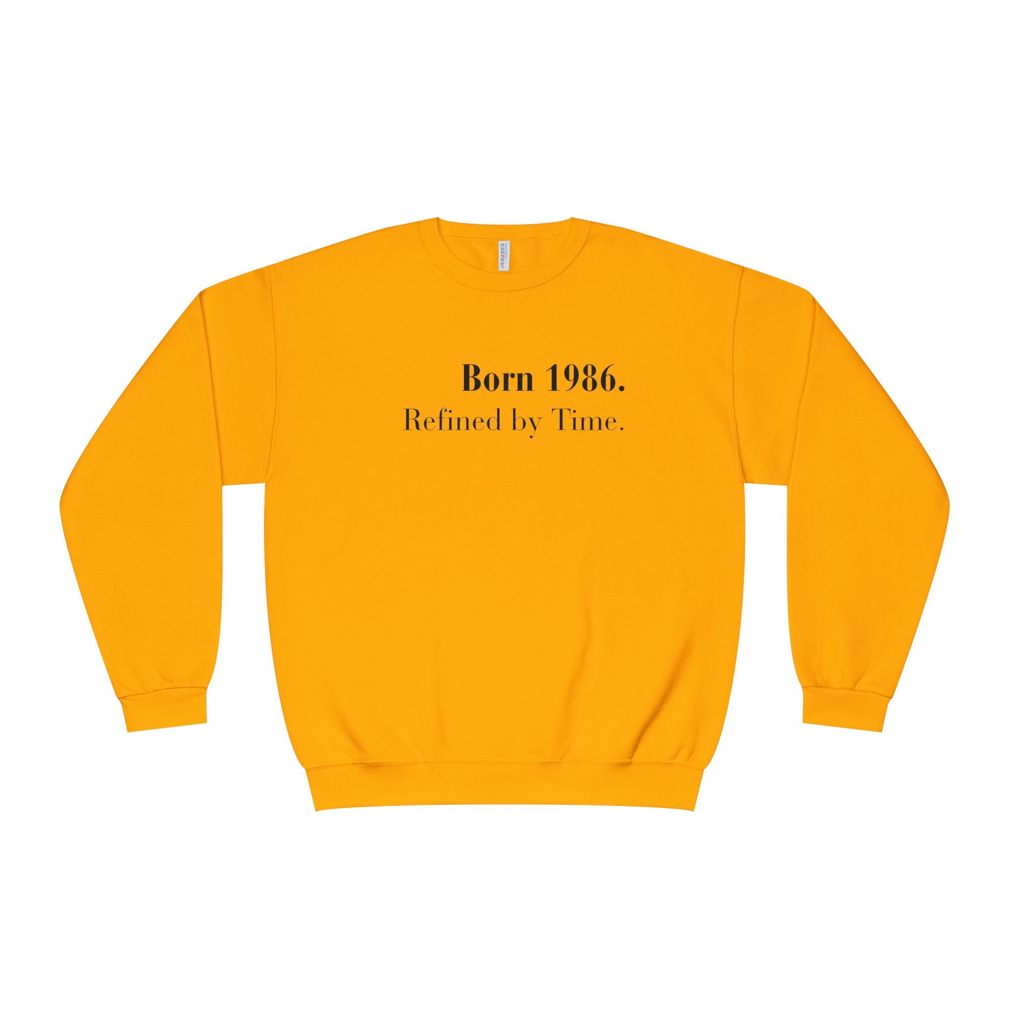 Crewneck Sweatshirt ‚Äî "Born 1986. Refined by Time." Vintage Birthday Pullover
