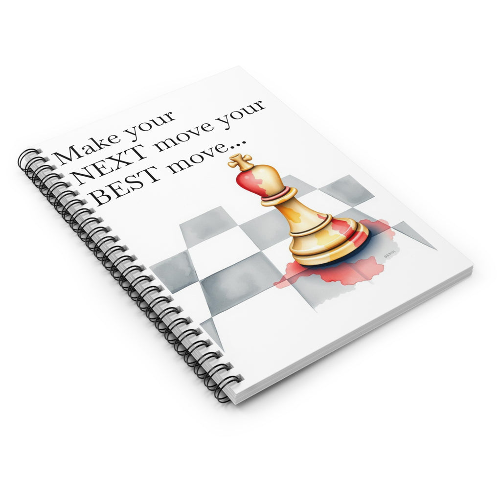 'Make Your NEXT Move Your BEST Move' Chess-Inspired Spiral Journal