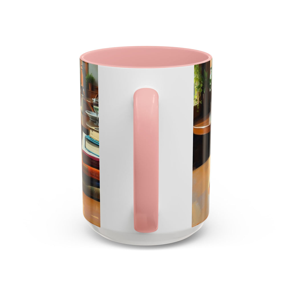 Cozy Bookish Accent Coffee Mug | Perfect for Reading Nooks, Home Offices, Gifts for Book Lovers, Literary Decor, Coffee Enthusiast