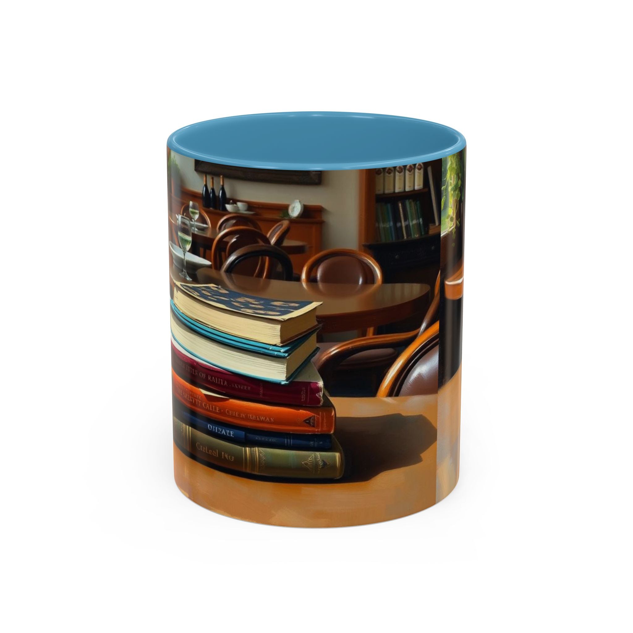 Cozy Bookish Accent Coffee Mug | Perfect for Reading Nooks, Home Offices, Gifts for Book Lovers, Literary Decor, Coffee Enthusiast