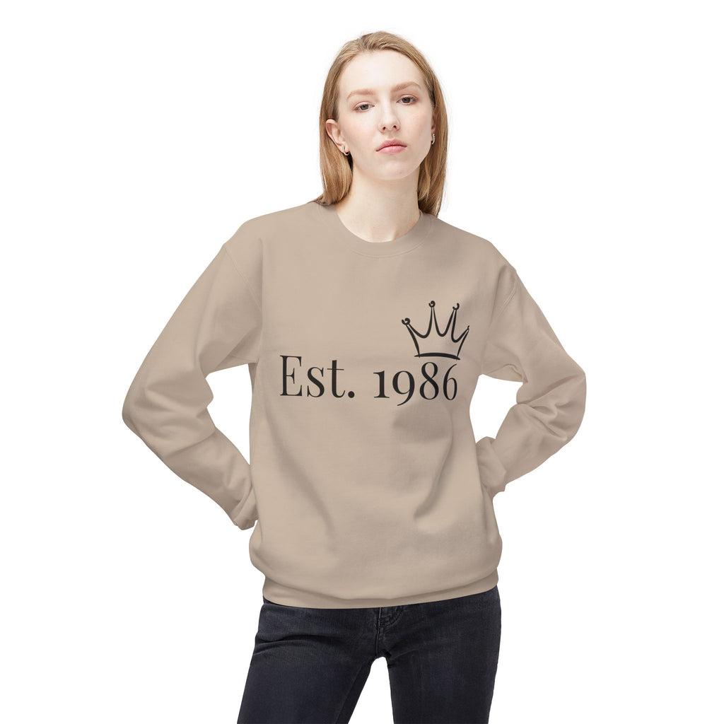 EST. 1986 Crewneck Sweatshirt ‚Äî Classic Vintage Year Fleece