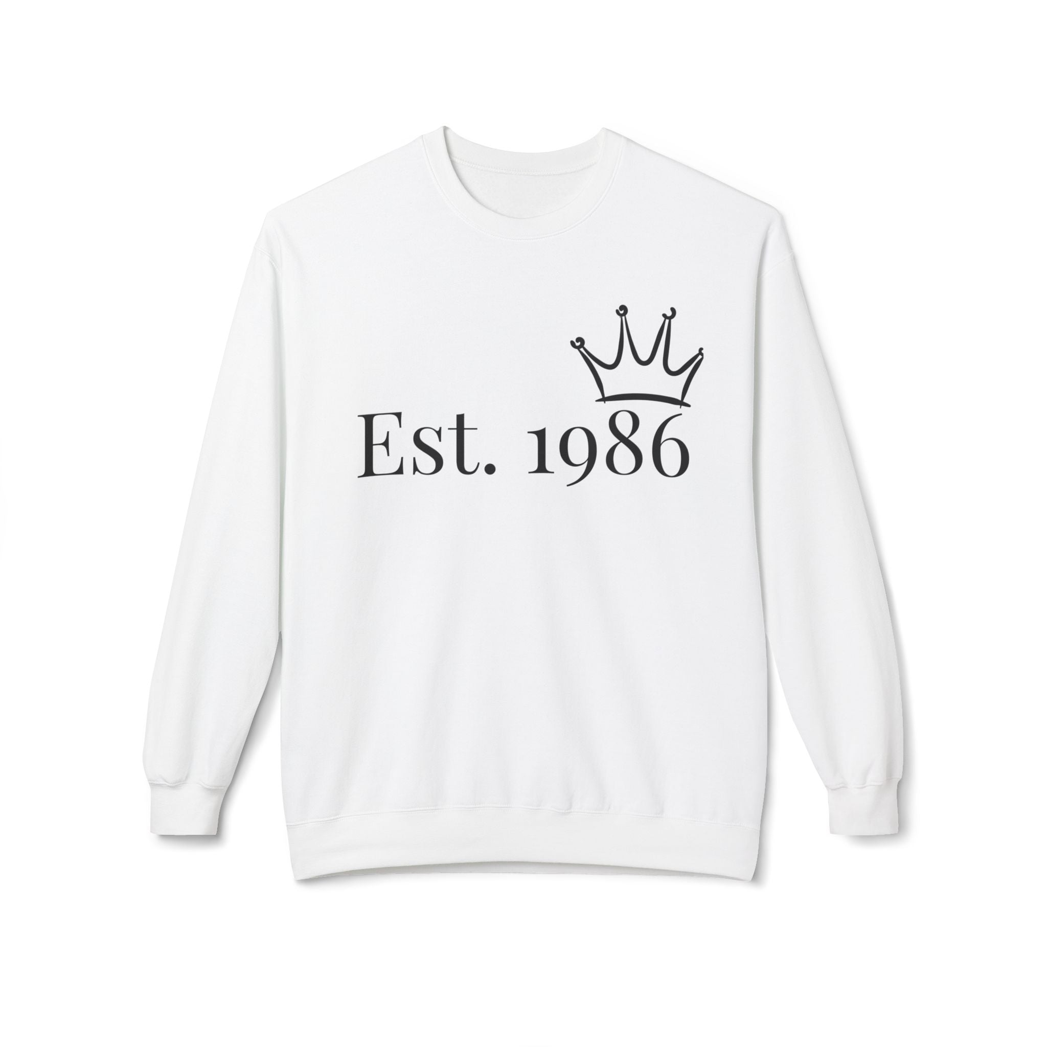 EST. 1986 Crewneck Sweatshirt ‚Äî Classic Vintage Year Fleece